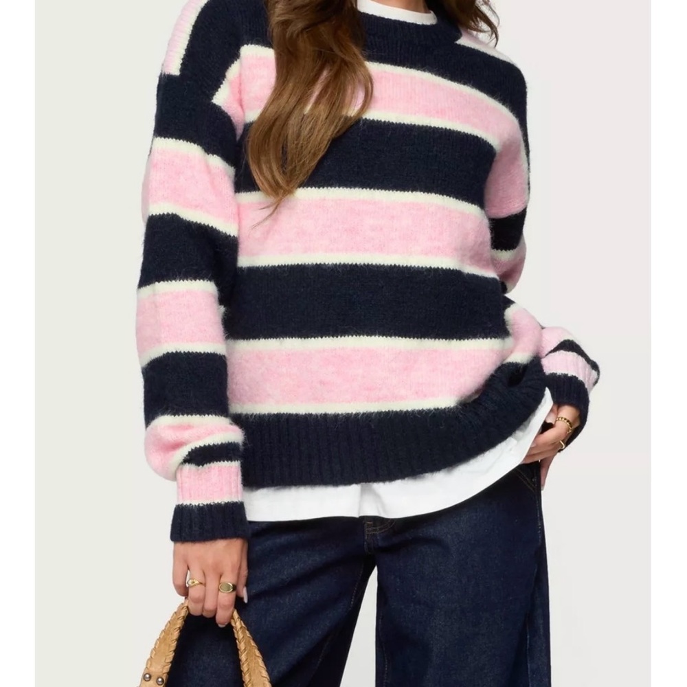 Edikted Conrad Striped Knit Sweater